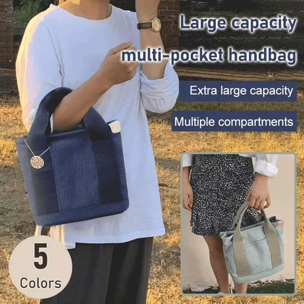 Large capacity multi-pocket handbag 🔥